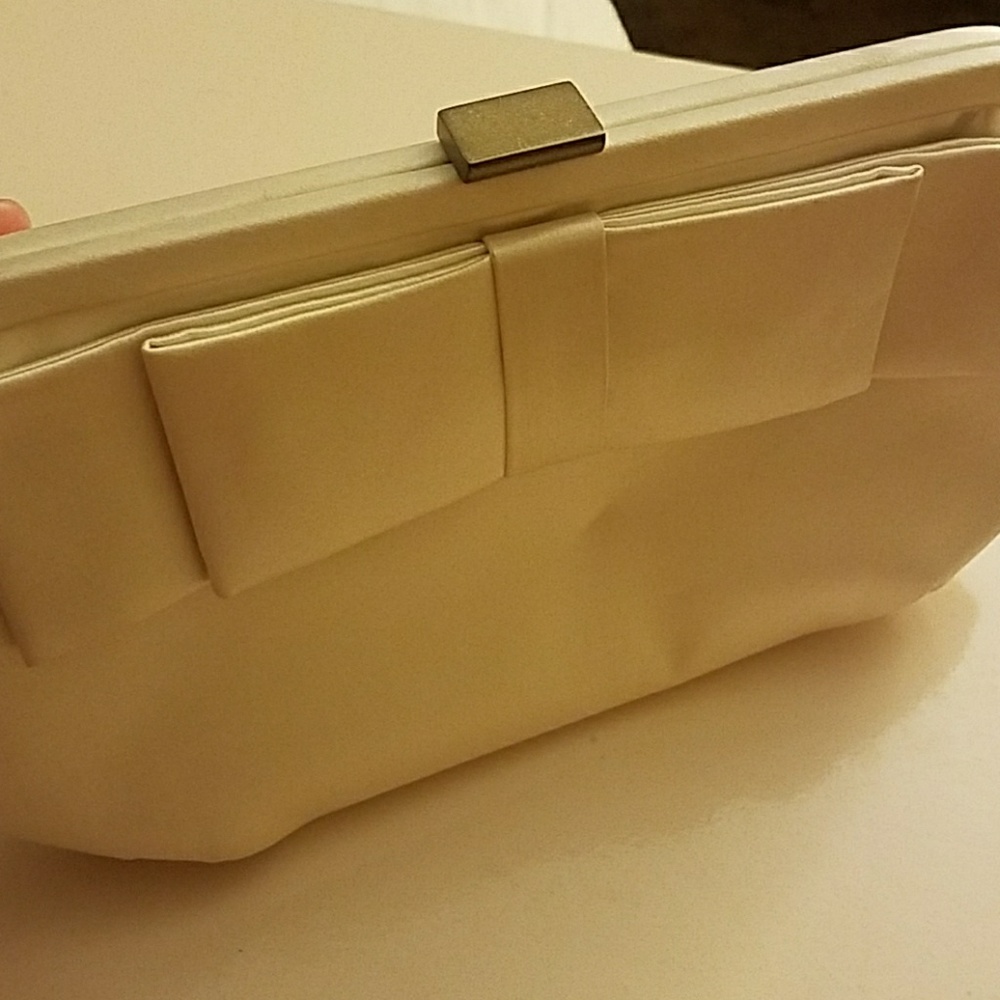 J.Crew silk bow clutch